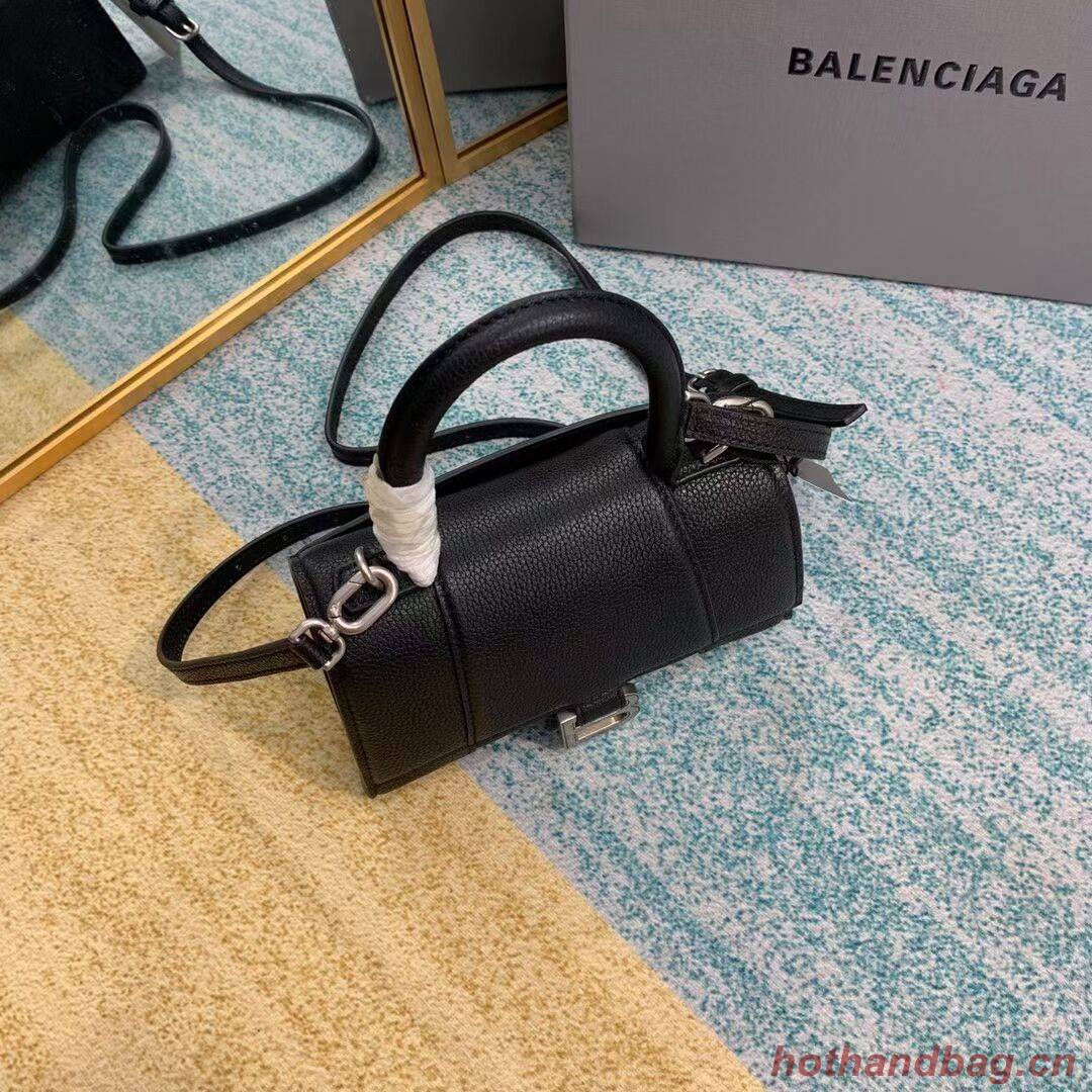 Balenciaga HOURGLASS XS TOP HANDLE BAG Grained calsfkin B108896 black Balenciaga HOURGLASS XS TOP HANDLE BAG Grained calsfkin B108896 black