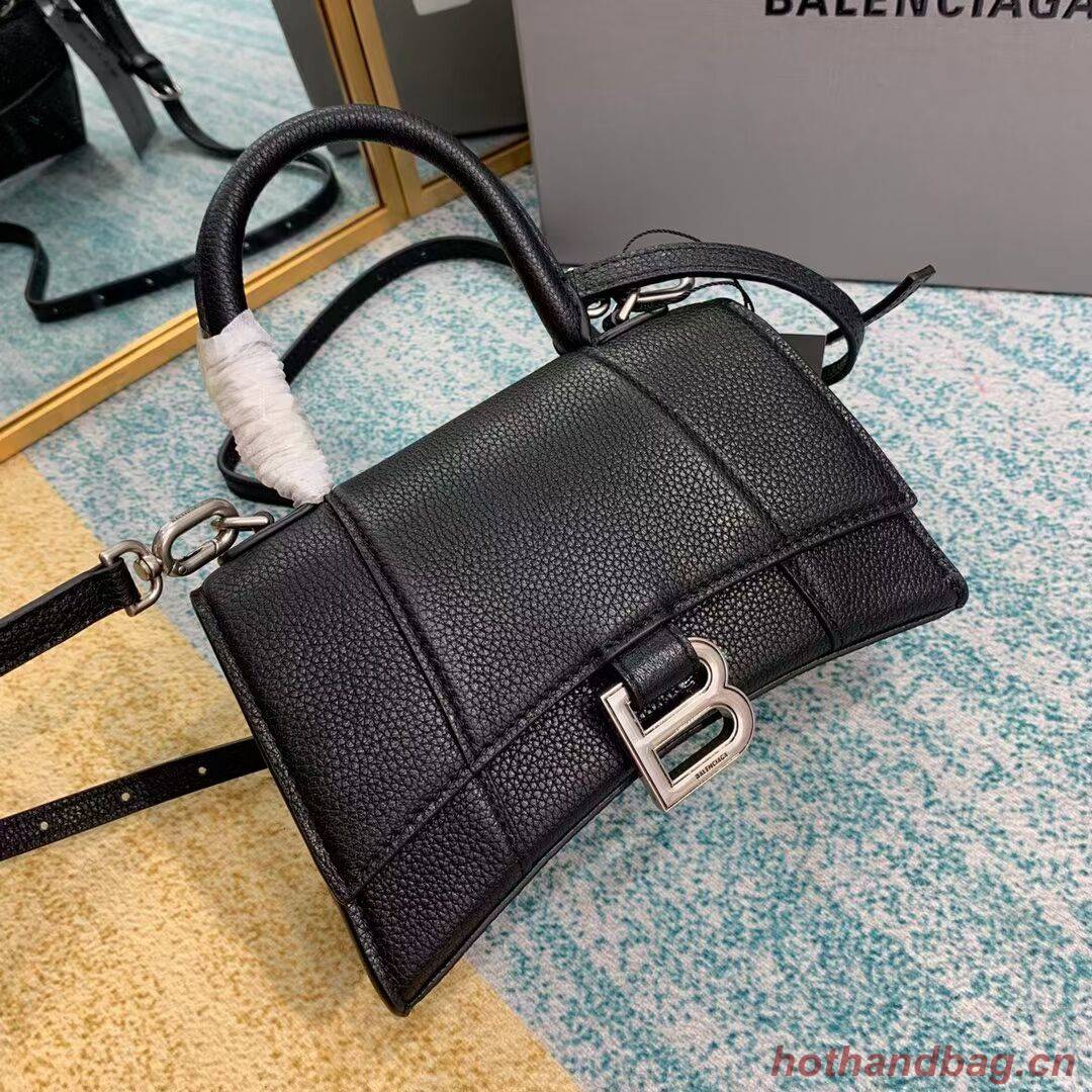 Balenciaga HOURGLASS XS TOP HANDLE BAG Grained calsfkin B108896 black Balenciaga HOURGLASS XS TOP HANDLE BAG Grained calsfkin B108896 black