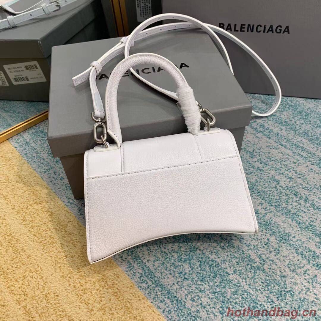 Balenciaga HOURGLASS XS TOP HANDLE BAG Grained calsfkin B108896 white Balenciaga HOURGLASS XS TOP HANDLE BAG Grained calsfkin B108896 white