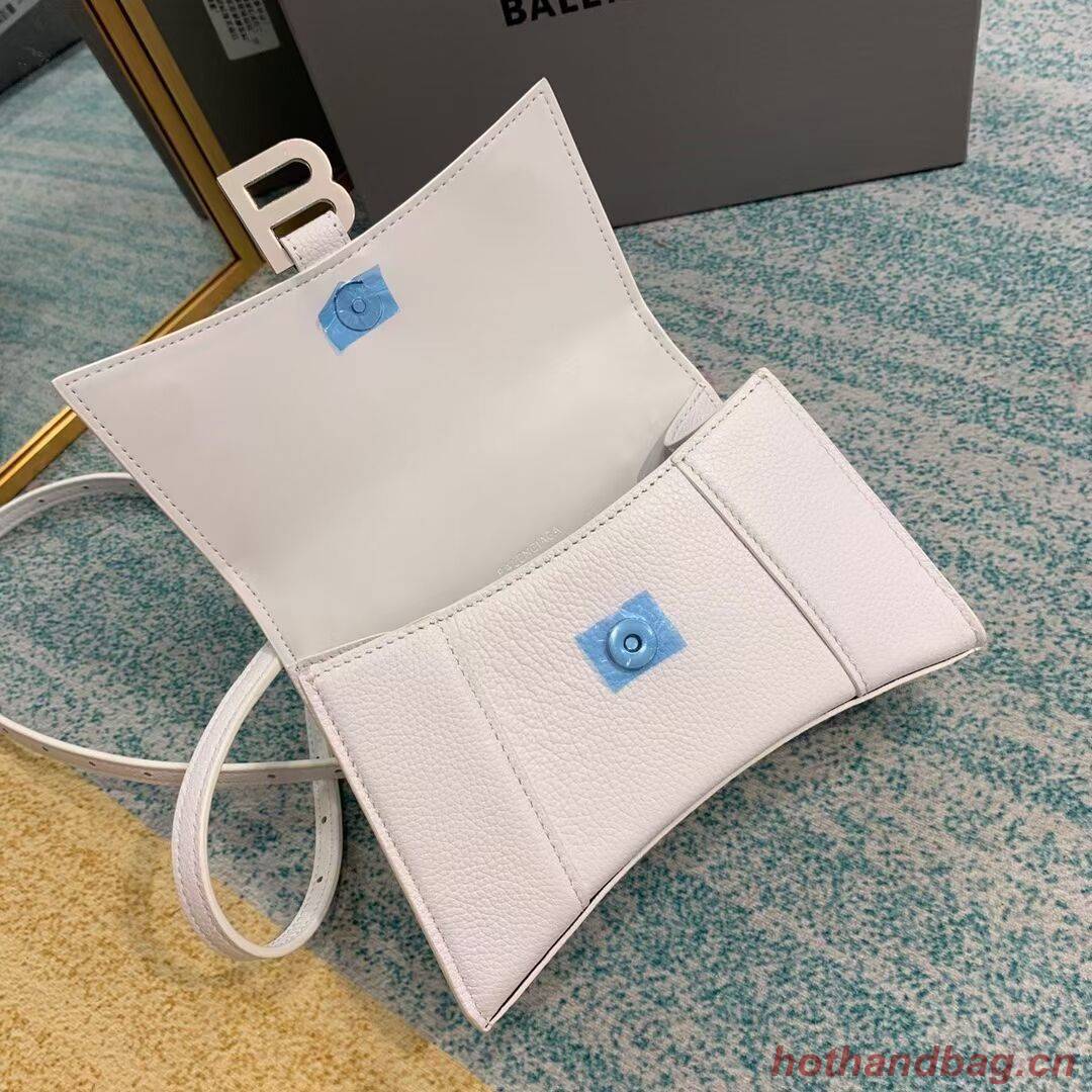 Balenciaga HOURGLASS XS TOP HANDLE BAG Grained calsfkin B108896 white Balenciaga HOURGLASS XS TOP HANDLE BAG Grained calsfkin B108896 white