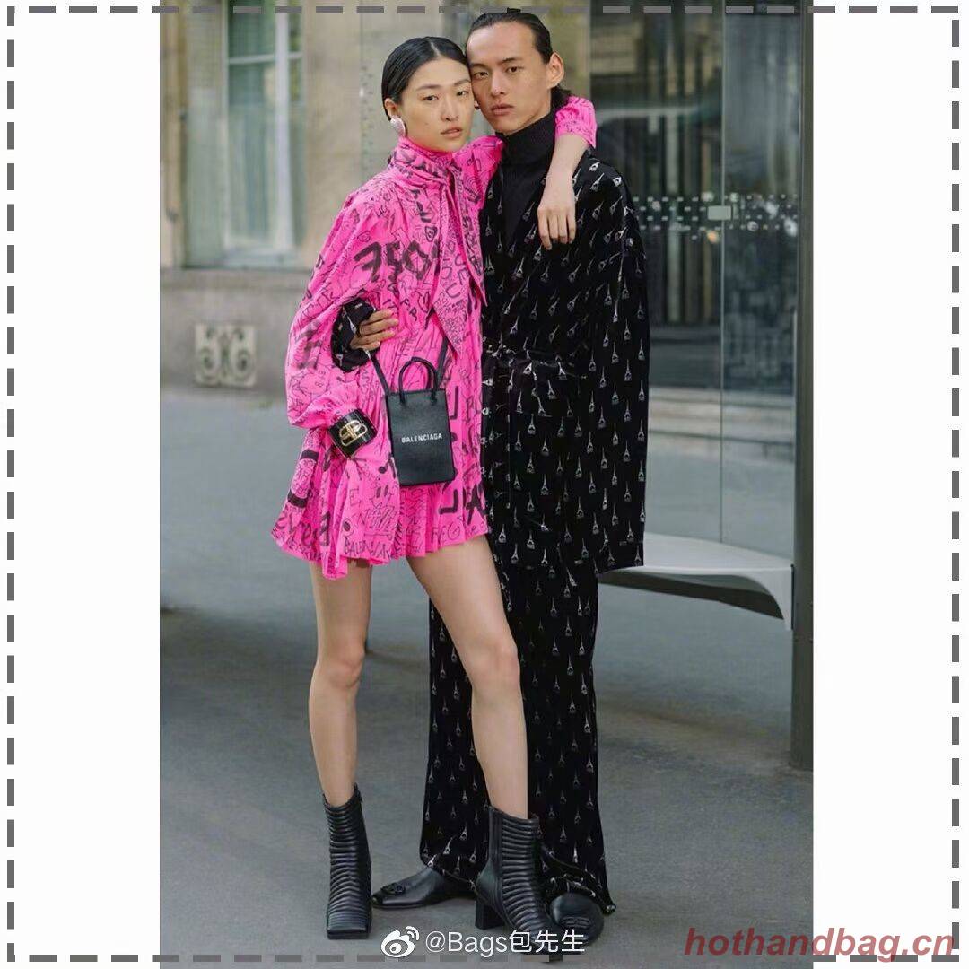 Balenciaga Original Leather Mini Shopper Bag B152865 black Balenciaga Original Leather Mini Shopper Bag B152865 black