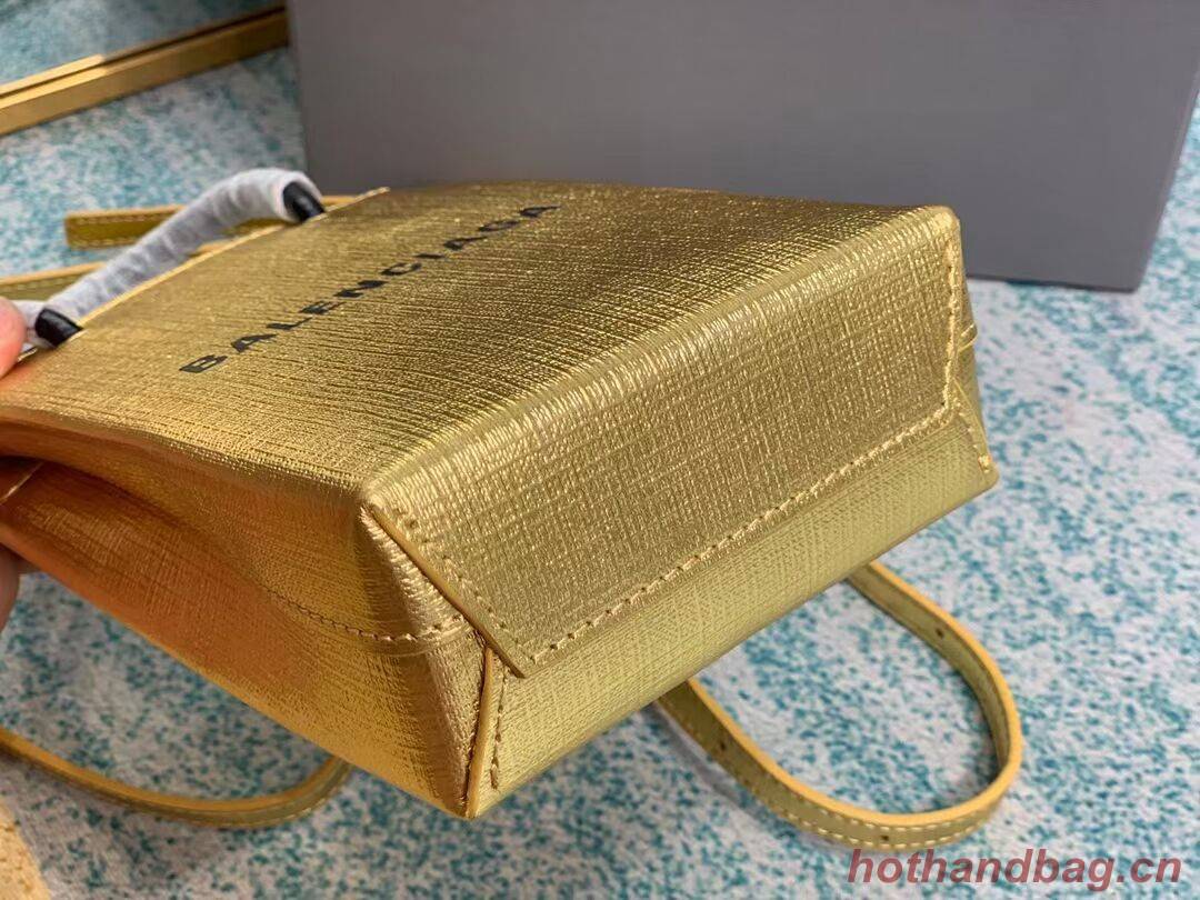 Balenciaga Original Leather Mini Shopper Bag B152865 gold Balenciaga Original Leather Mini Shopper Bag B152865 gold