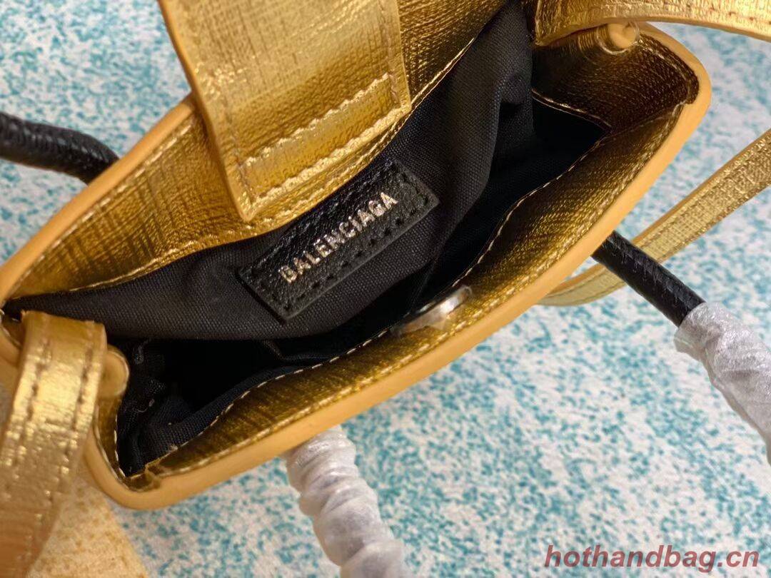 Balenciaga Original Leather Mini Shopper Bag B152865 gold Balenciaga Original Leather Mini Shopper Bag B152865 gold