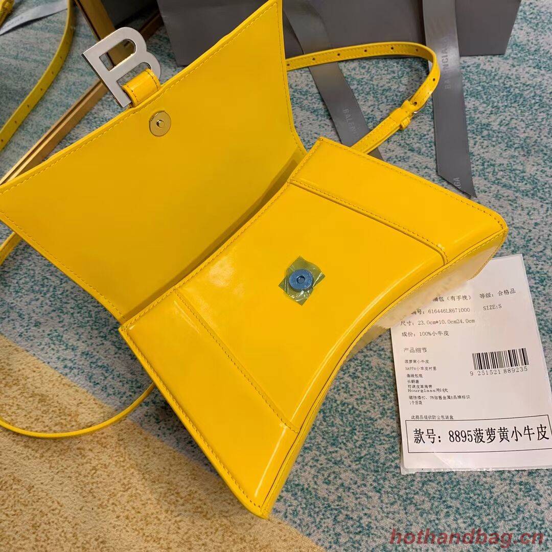 Balenciaga HOURGLASS SMALL TOP HANDLE BAG B108895-1 yellow Balenciaga HOURGLASS SMALL TOP HANDLE BAG B108895-1 yellow