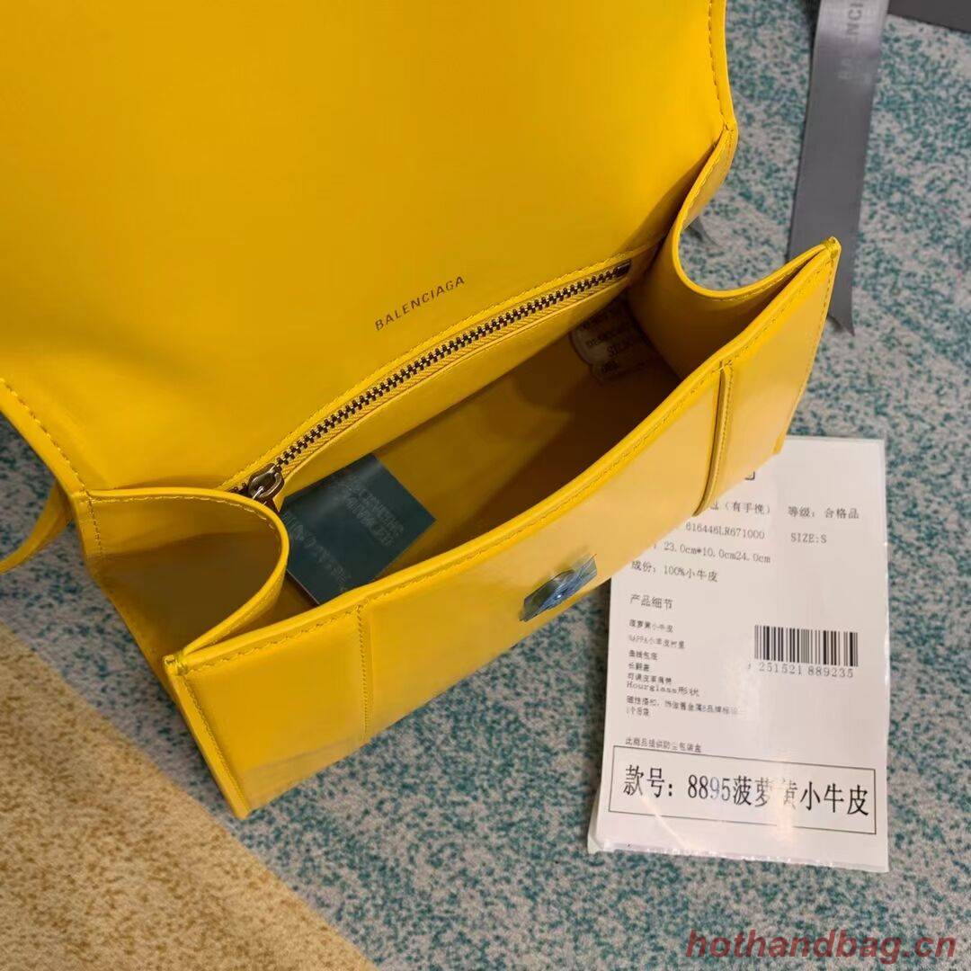 Balenciaga HOURGLASS SMALL TOP HANDLE BAG B108895-1 yellow Balenciaga HOURGLASS SMALL TOP HANDLE BAG B108895-1 yellow