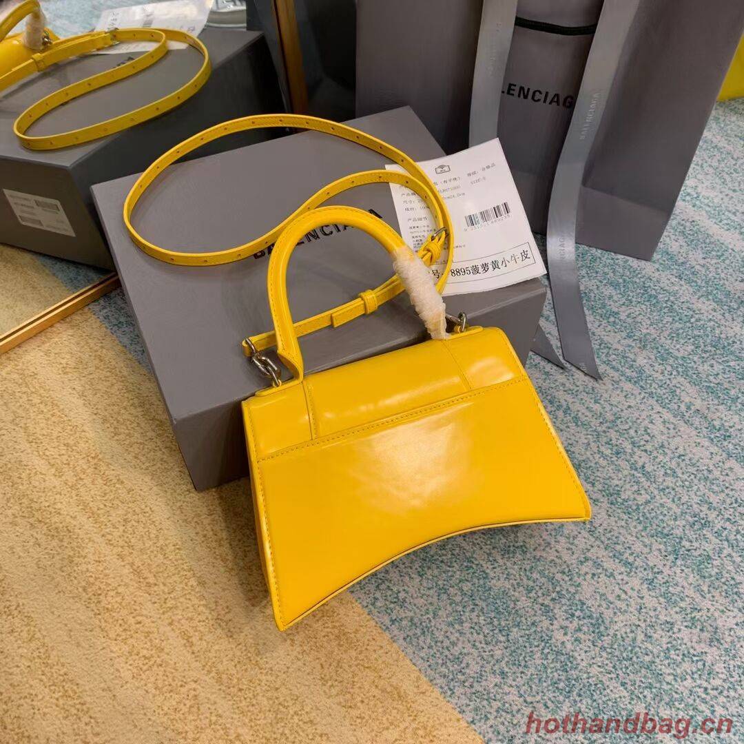 Balenciaga HOURGLASS SMALL TOP HANDLE BAG B108895-1 yellow Balenciaga HOURGLASS SMALL TOP HANDLE BAG B108895-1 yellow