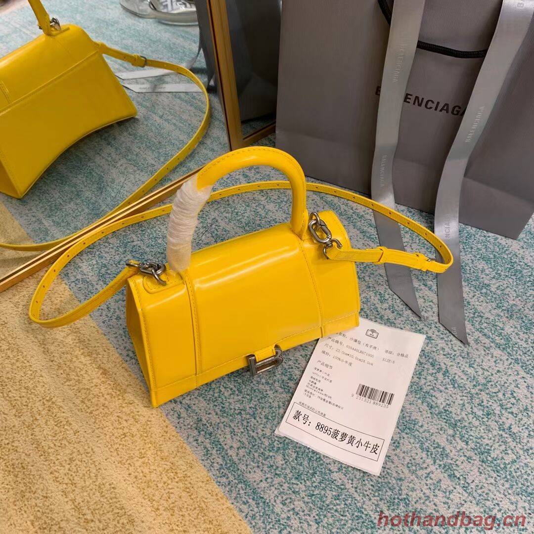Balenciaga HOURGLASS SMALL TOP HANDLE BAG B108895-1 yellow Balenciaga HOURGLASS SMALL TOP HANDLE BAG B108895-1 yellow