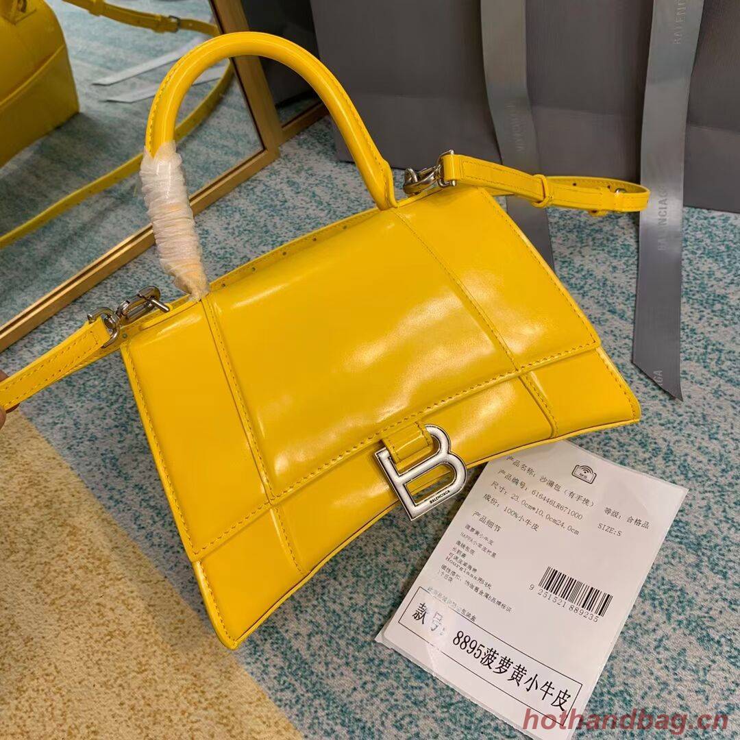 Balenciaga HOURGLASS SMALL TOP HANDLE BAG B108895-1 yellow Balenciaga HOURGLASS SMALL TOP HANDLE BAG B108895-1 yellow