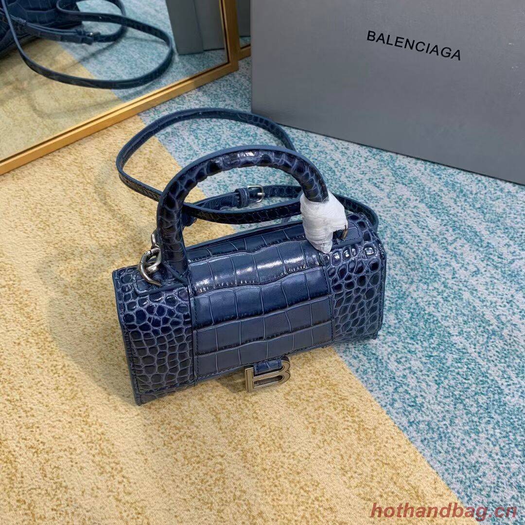 Balenciaga Hourglass XS Top Handle Bag 28331S blue Balenciaga Hourglass XS Top Handle Bag 28331S blue
