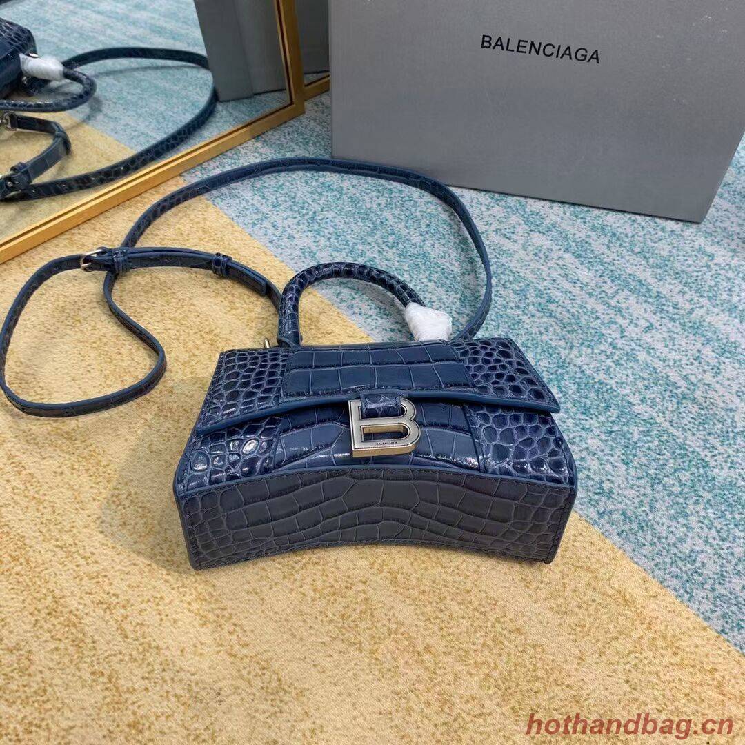 Balenciaga Hourglass XS Top Handle Bag 28331S blue Balenciaga Hourglass XS Top Handle Bag 28331S blue