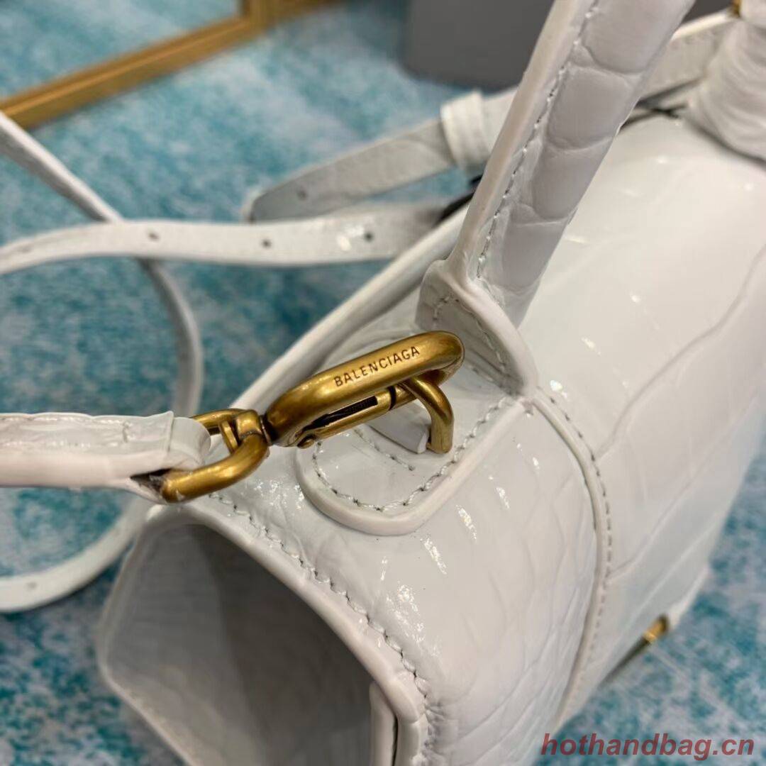 Balenciaga Hourglass XS Top Handle Bag 28331S white Balenciaga Hourglass XS Top Handle Bag 28331S white