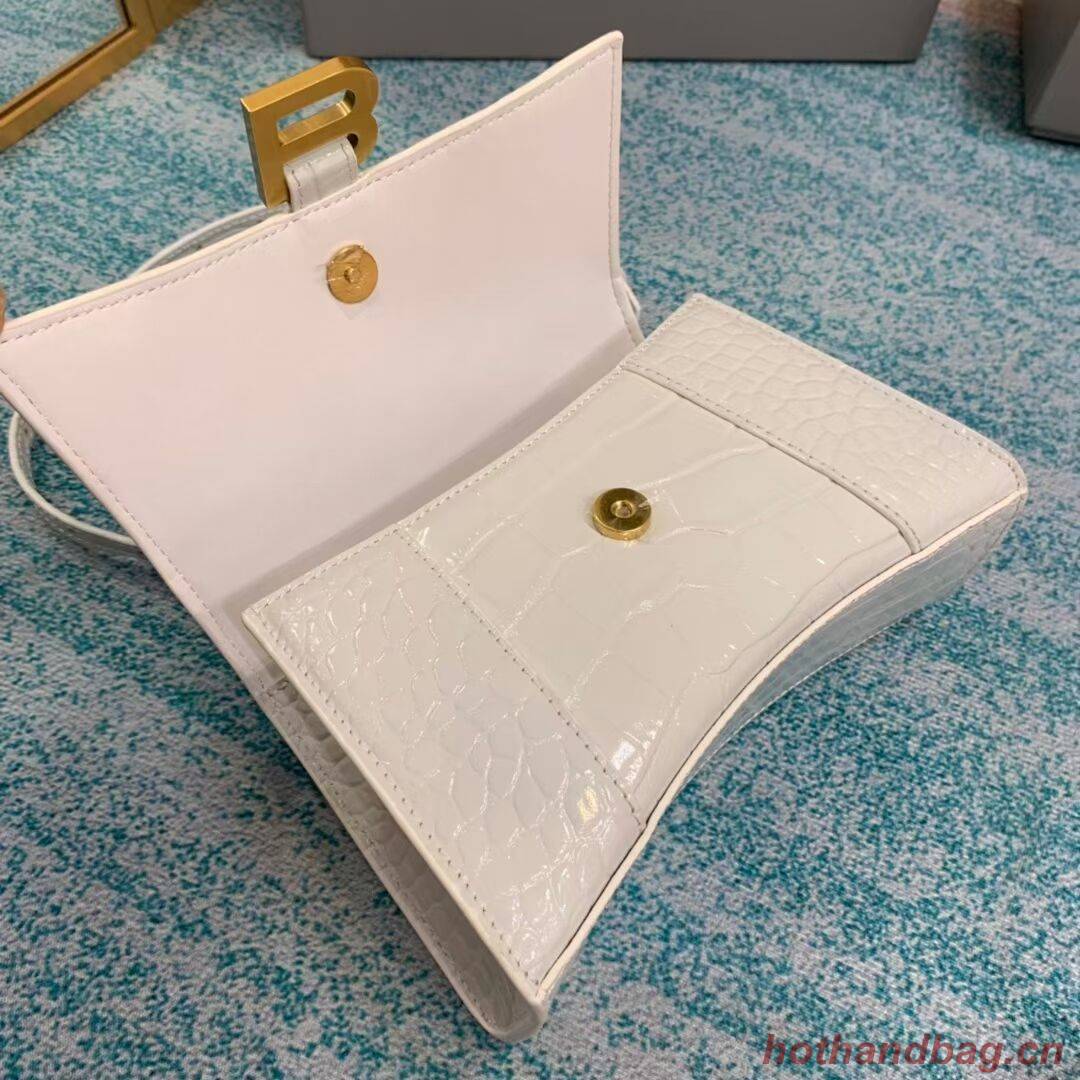 Balenciaga Hourglass XS Top Handle Bag 28331S white Balenciaga Hourglass XS Top Handle Bag 28331S white