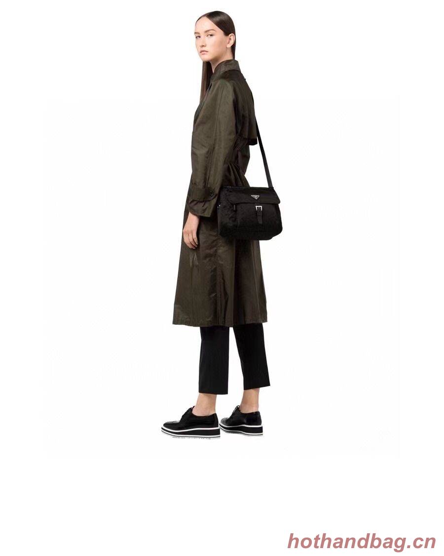 Prada Re-Nylon and Saffiano leather shoulder bag BD8994 black Prada Re-Nylon and Saffiano leather shoulder bag BD8994 black