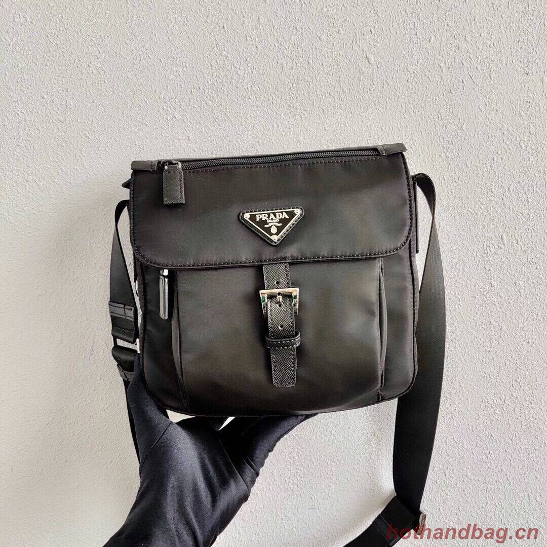 Prada Re-Nylon and Saffiano leather shoulder bag BD8994 black Prada Re-Nylon and Saffiano leather shoulder bag BD8994 black
