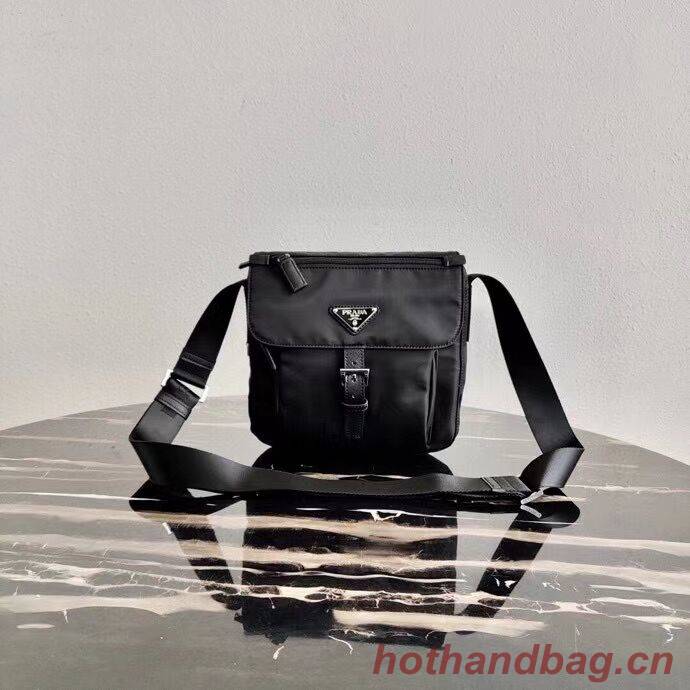Prada Re-Nylon and Saffiano leather shoulder bag BD8994 black Prada Re-Nylon and Saffiano leather shoulder bag BD8994 black