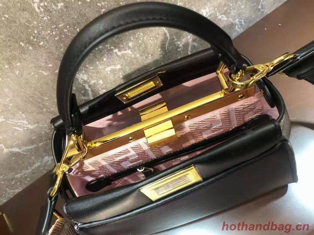 FENDI PEEKABOO ISEEU SMALL leather bag F1615 black FENDI PEEKABOO ISEEU SMALL leather bag F1615 black