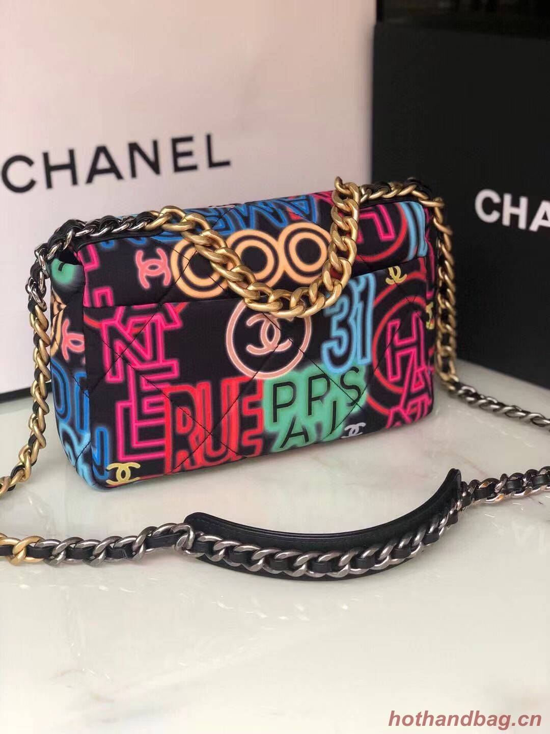Chanel 19 flap bag AS1160 Graffiti Chanel 19 flap bag AS1160 Graffiti