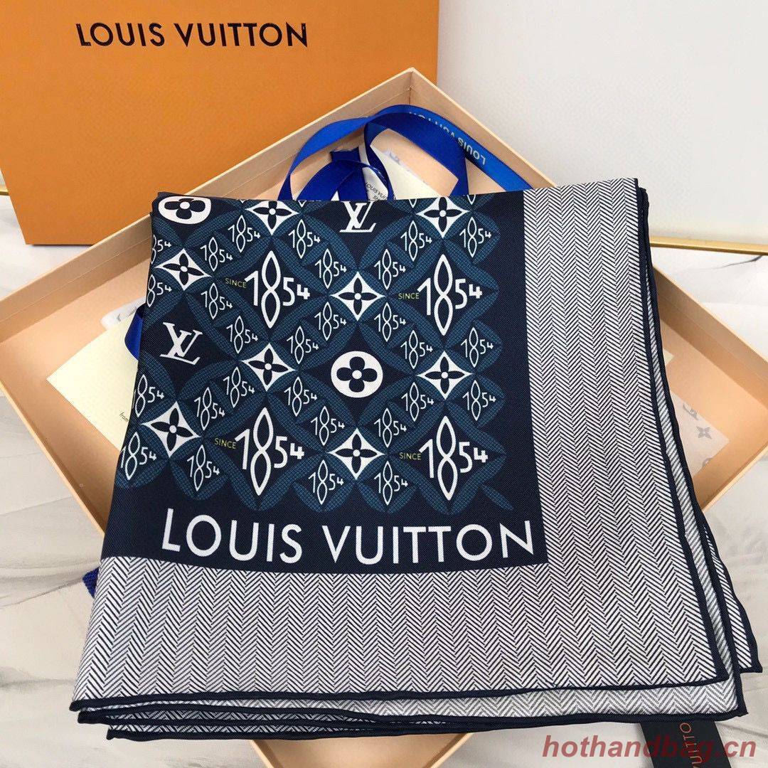 Louis Vuitton Silk Scarf M76781 Dark Blue Louis Vuitton Silk Scarf M76781 Dark Blue