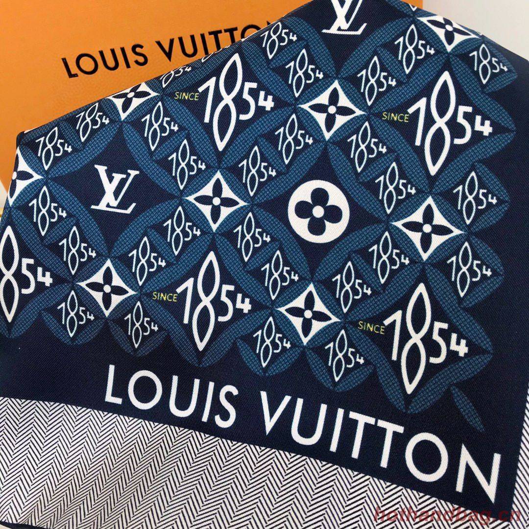 Louis Vuitton Silk Scarf M76781 Dark Blue Louis Vuitton Silk Scarf M76781 Dark Blue