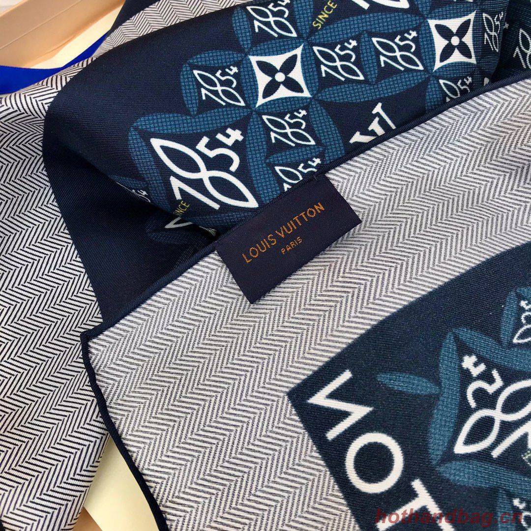 Louis Vuitton Silk Scarf M76781 Dark Blue Louis Vuitton Silk Scarf M76781 Dark Blue
