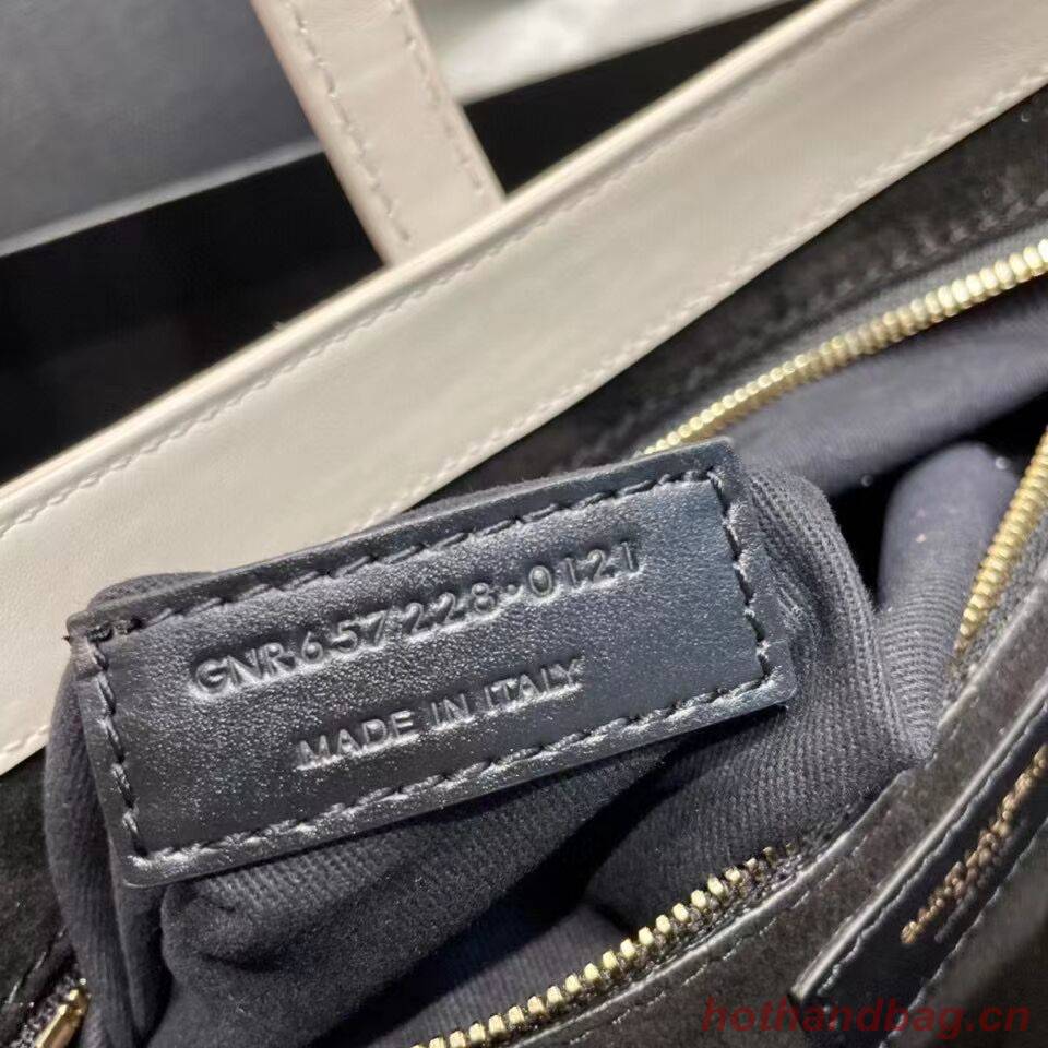 YSL TOP HANDLE BAG IN SHINY LEATHER Y687228 white YSL TOP HANDLE BAG IN SHINY LEATHER Y687228 white