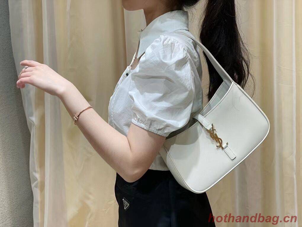YSL TOP HANDLE BAG IN SHINY LEATHER Y687228 white YSL TOP HANDLE BAG IN SHINY LEATHER Y687228 white