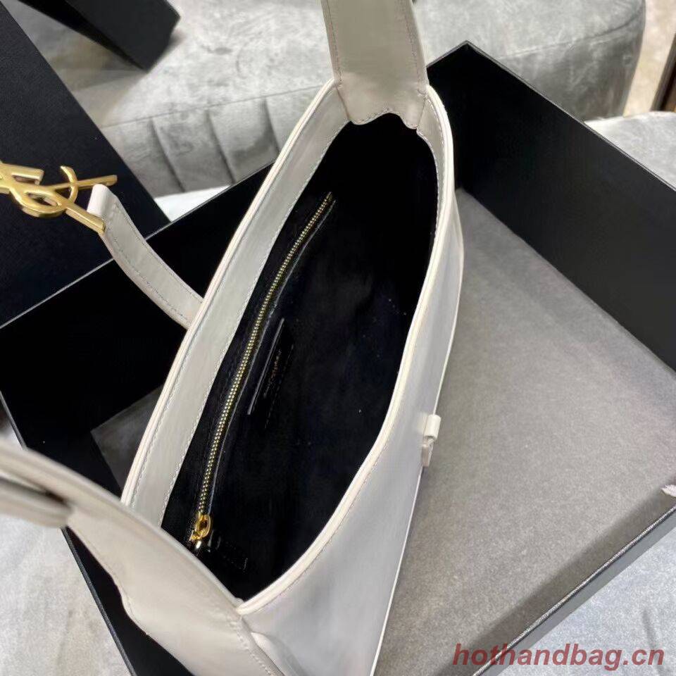 YSL TOP HANDLE BAG IN SHINY LEATHER Y687228 white YSL TOP HANDLE BAG IN SHINY LEATHER Y687228 white
