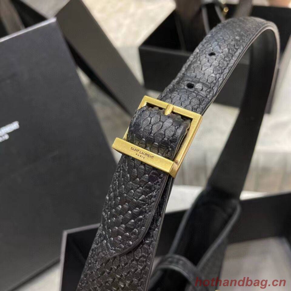 YSL LE 5 A 7 HOBO BAG IN MATTE PYTHON Y687228 black YSL LE 5 A 7 HOBO BAG IN MATTE PYTHON Y687228 black