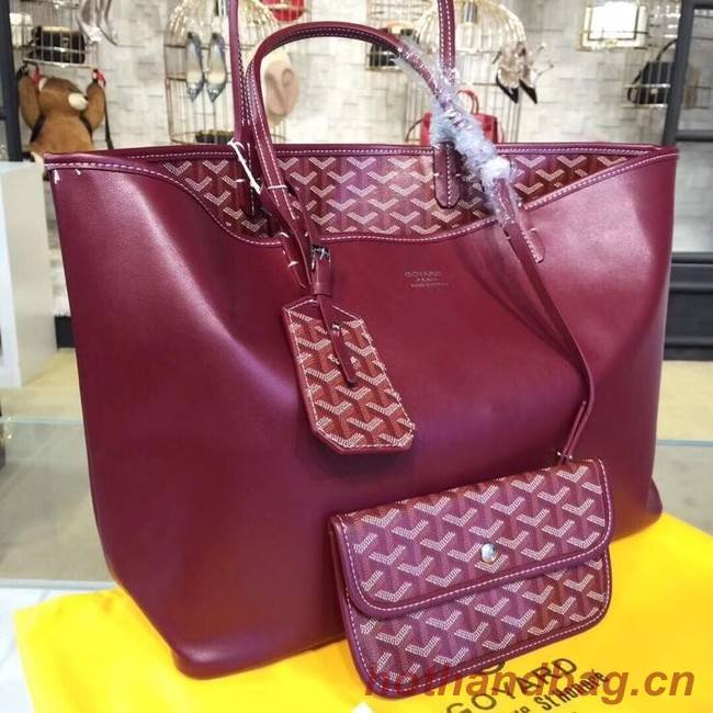 Goyard Calfskin Leather Tote Bag 20208 Wine