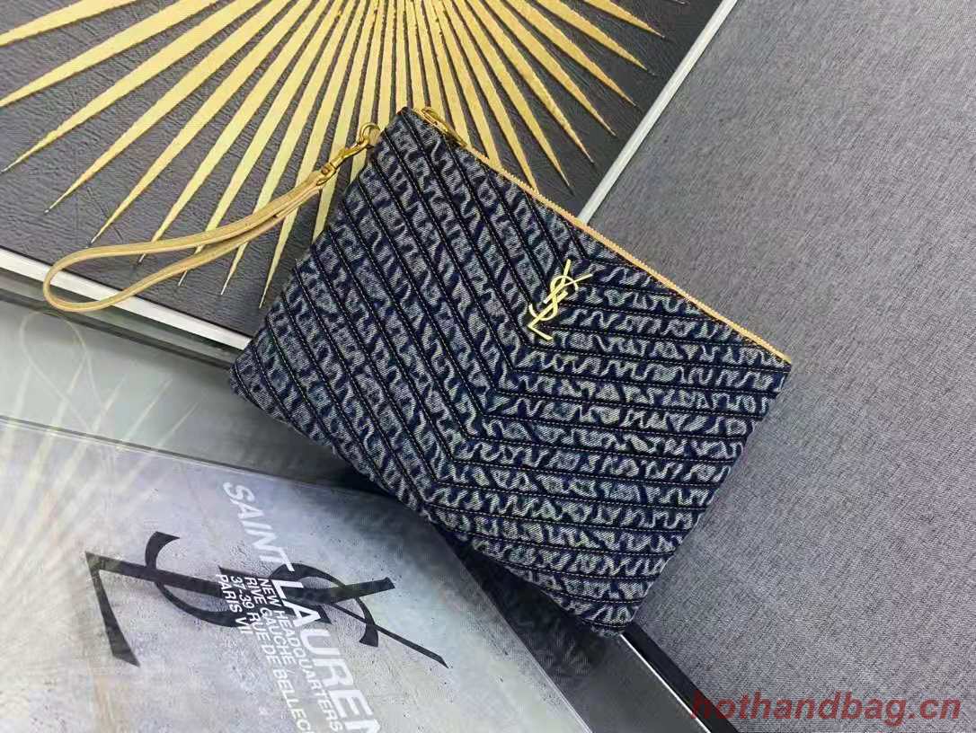 Yves Saint Laurent DENIM POCHETTE Bag 577455 Blue Yves Saint Laurent DENIM POCHETTE Bag 577455 Blue