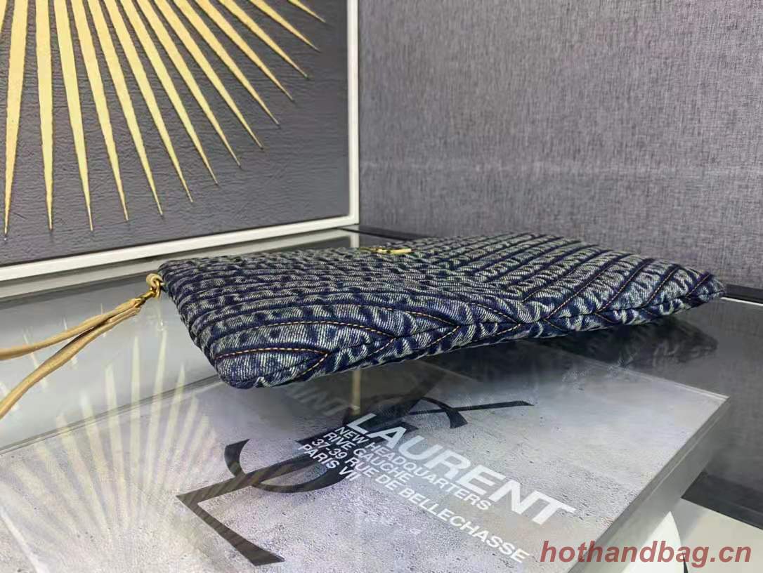 Yves Saint Laurent DENIM POCHETTE Bag 577455 Blue Yves Saint Laurent DENIM POCHETTE Bag 577455 Blue