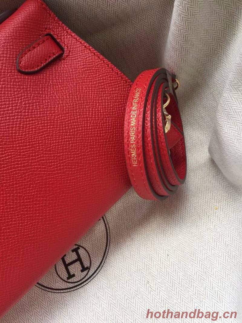 Hermes Kelly 19cm Shoulder Bags Epsom Leather KL19 Red Hermes Kelly 19cm Shoulder Bags Epsom Leather KL19 Red