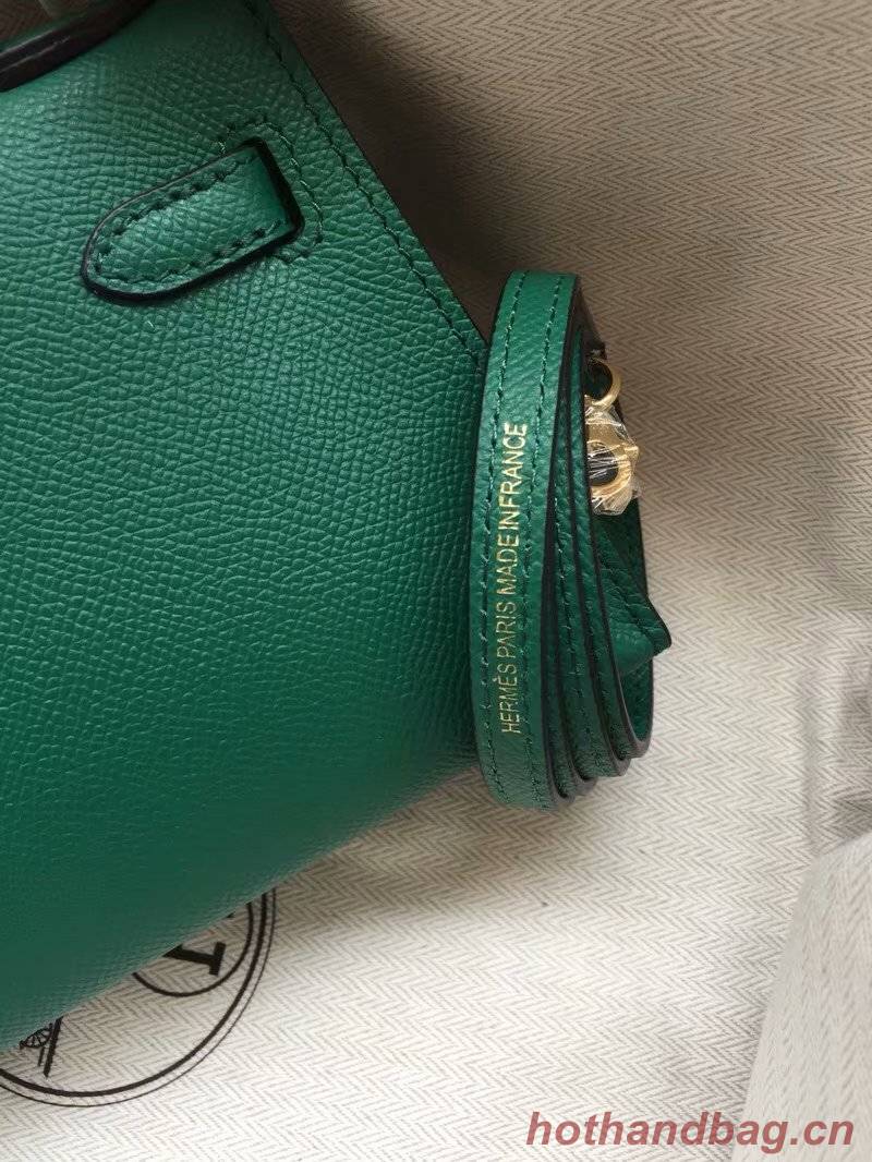 Hermes Kelly 19cm Shoulder Bags Epsom Leather KL19 green Hermes Kelly 19cm Shoulder Bags Epsom Leather KL19 green