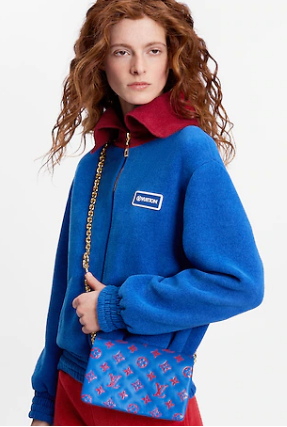 Louis Vuitton POCHETTE COUSSIN M80743 Blue & Red Louis Vuitton POCHETTE COUSSIN M80743 Blue & Red