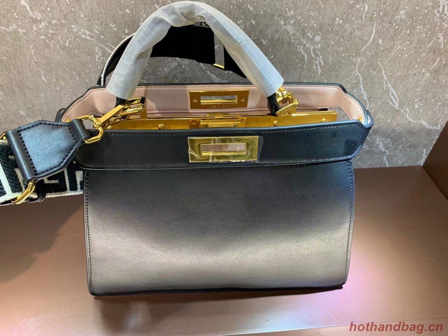 FENDI PEEKABOO ISEEU MEDIUM leather bag 8BN321A6 black FENDI PEEKABOO ISEEU MEDIUM leather bag 8BN321A6 black
