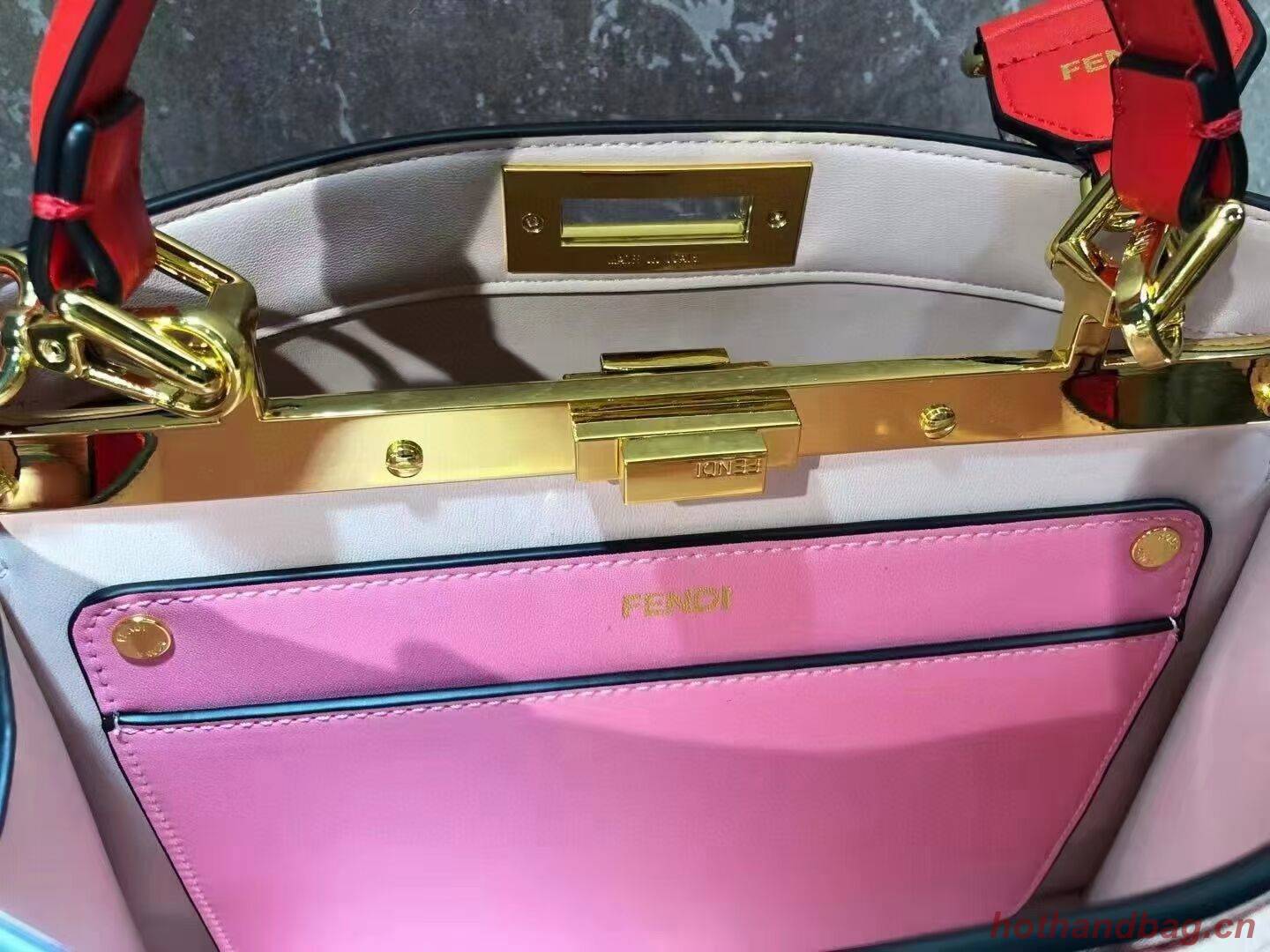 FENDI PEEKABOO ISEEU MEDIUM leather bag 8BN321A6 red FENDI PEEKABOO ISEEU MEDIUM leather bag 8BN321A6 red