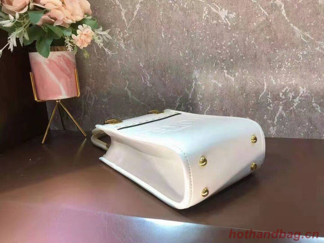 FENDI SUNSHINE SHOPPER leather mini-bag F1620 white FENDI SUNSHINE SHOPPER leather mini-bag F1620 white