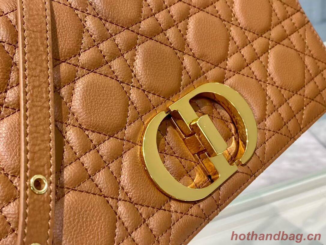 MEDIUM DIOR CARO BAG Soft Cannage Calfskin M9242 brown MEDIUM DIOR CARO BAG Soft Cannage Calfskin M9242 brown