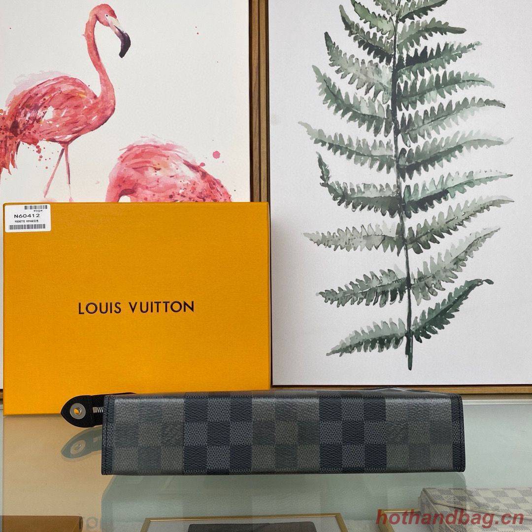 Louis Vuitton Damier Graphite Giant POCHETTE VOYAGE N60412 Black&White Louis Vuitton Damier Graphite Giant POCHETTE VOYAGE N60412 Black&White