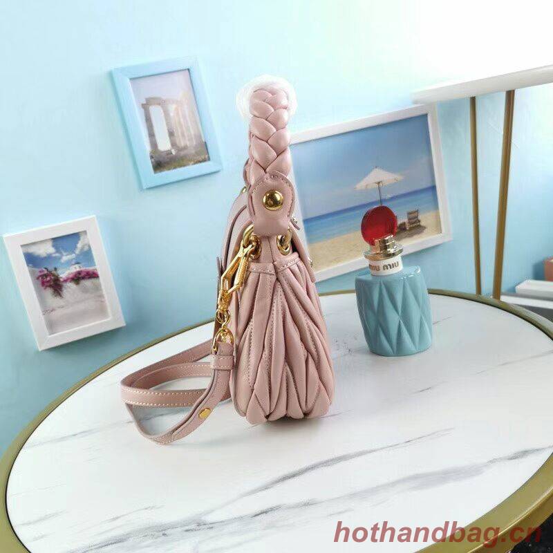 miu miu Matelasse Nappa Leather Shoulder Bag 5BD188 light pink miu miu Matelasse Nappa Leather Shoulder Bag 5BD188 light pink