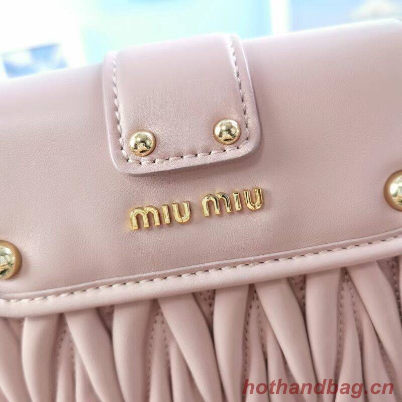 miu miu Matelasse Nappa Leather Shoulder Bag 5BD188 light pink miu miu Matelasse Nappa Leather Shoulder Bag 5BD188 light pink