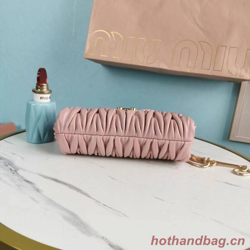miu miu Matelasse Nappa Leather mini Shoulder Bag 5BD196 pink miu miu Matelasse Nappa Leather mini Shoulder Bag 5BD196 pink
