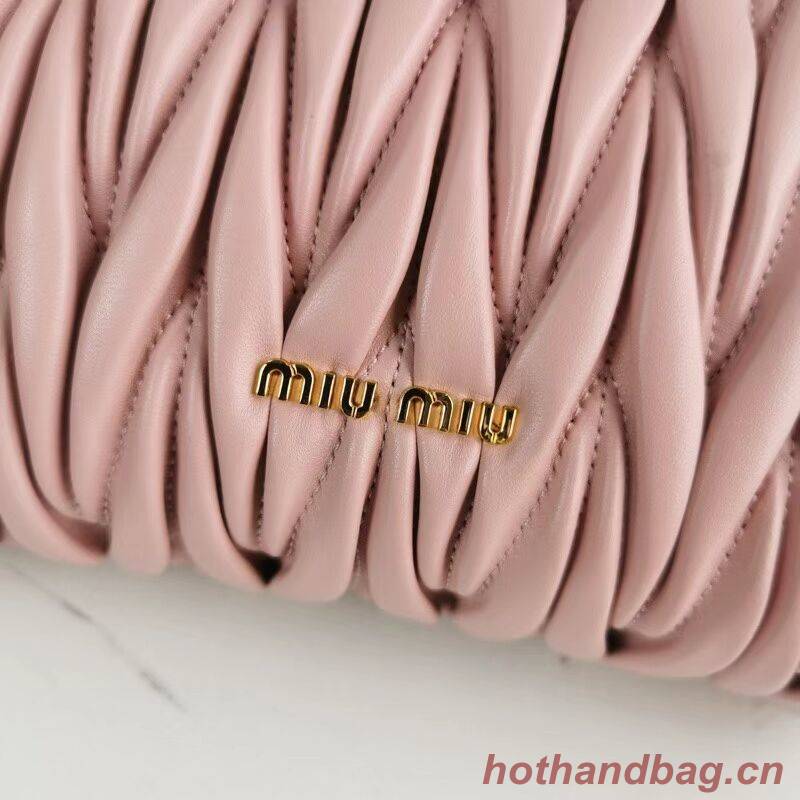 miu miu Matelasse Nappa Leather mini Shoulder Bag 5BD196 pink miu miu Matelasse Nappa Leather mini Shoulder Bag 5BD196 pink