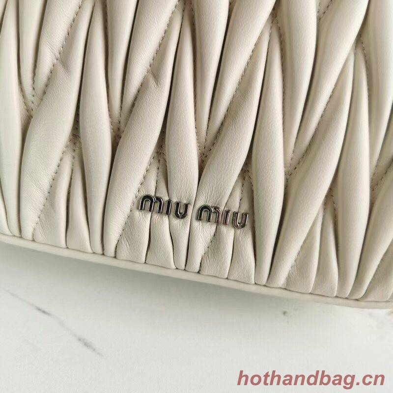 miu miu Matelasse Nappa Leather mini Shoulder Bag 5BH200 Silver miu miu Matelasse Nappa Leather mini Shoulder Bag 5BH200 Silver