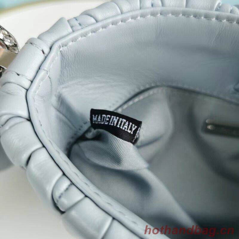 miu miu Matelasse Nappa Leather mini Shoulder Bag 5BH200 light blue miu miu Matelasse Nappa Leather mini Shoulder Bag 5BH200 light blue