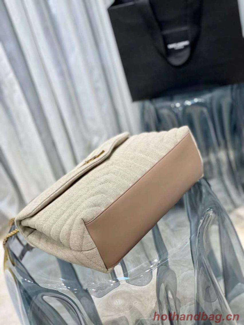 Yves Saint Laurent LOULOU SMALL IN QUILTED Y LINEN Y587216 Yves Saint Laurent LOULOU SMALL IN QUILTED Y LINEN Y587216