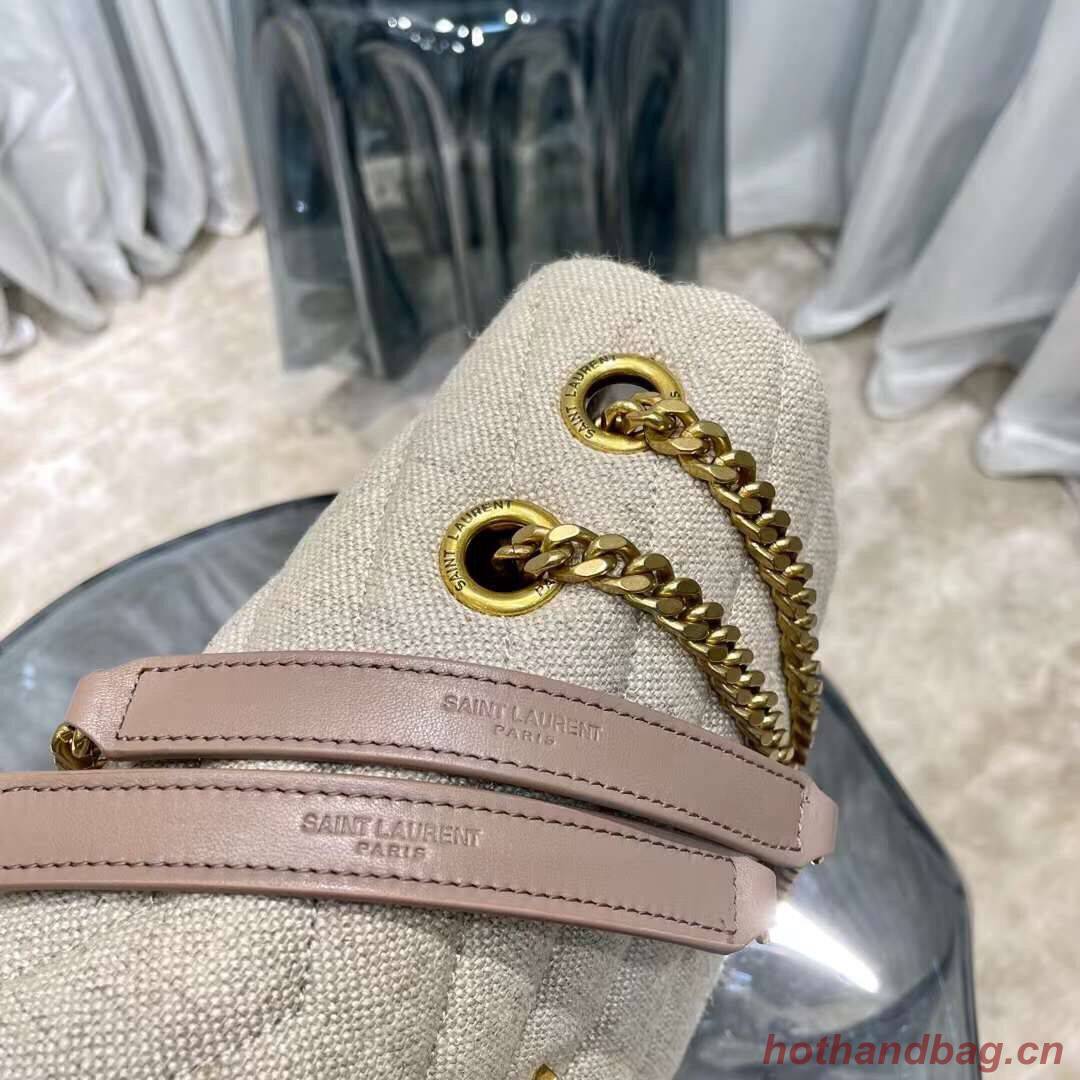 Yves Saint Laurent LOULOU SMALL IN QUILTED Y LINEN Y587216 Yves Saint Laurent LOULOU SMALL IN QUILTED Y LINEN Y587216