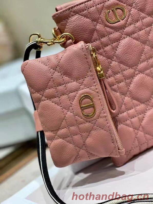 DIOR CARO MULTIFUNCTIONAL POUCH Deep Nude Supple Cannage Calfskin S5036U DIOR CARO MULTIFUNCTIONAL POUCH Deep Nude Supple Cannage Calfskin S5036U