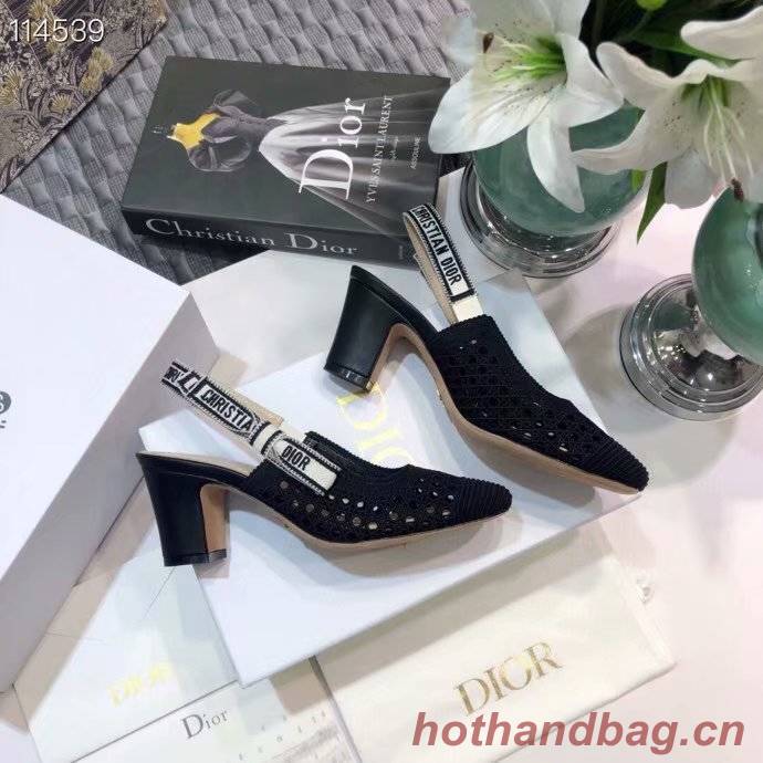 DIOR & MOI SLINGBACK PUMP black Mesh Cannage Embroidery KCP890R DIOR & MOI SLINGBACK PUMP black Mesh Cannage Embroidery KCP890R