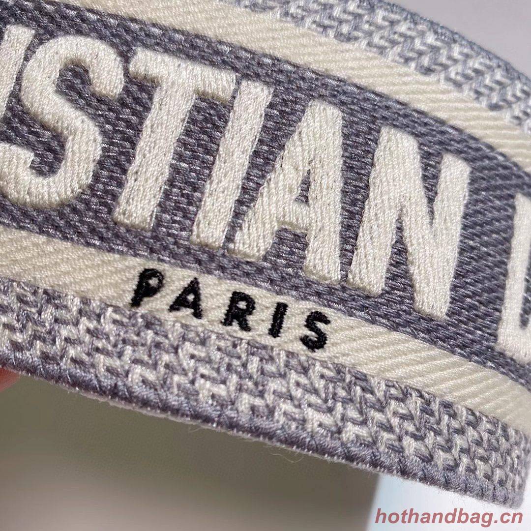 Dior Belt 65 mm Embroidered Canvas M928 Gray & Cream Dior Belt 65 mm Embroidered Canvas M928 Gray & Cream